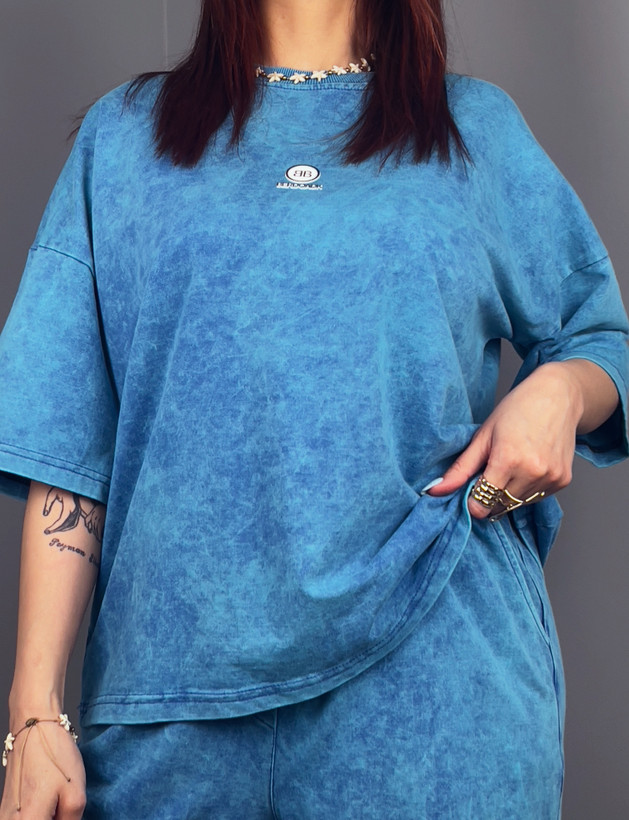 ست تیشرت و شلوار زنانه جنس پنبه سنگشور