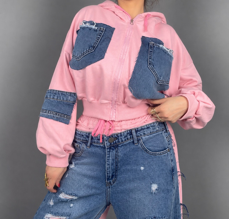 ست سوییشرت شلوار زنانه ترکیبی